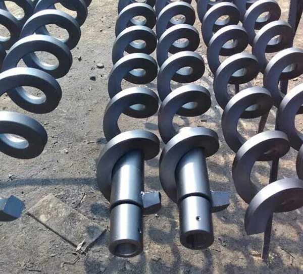 用45#冷拔方鋼制作的無軸螺旋